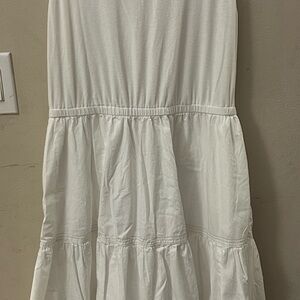 White Tiered midi dress size 14/16